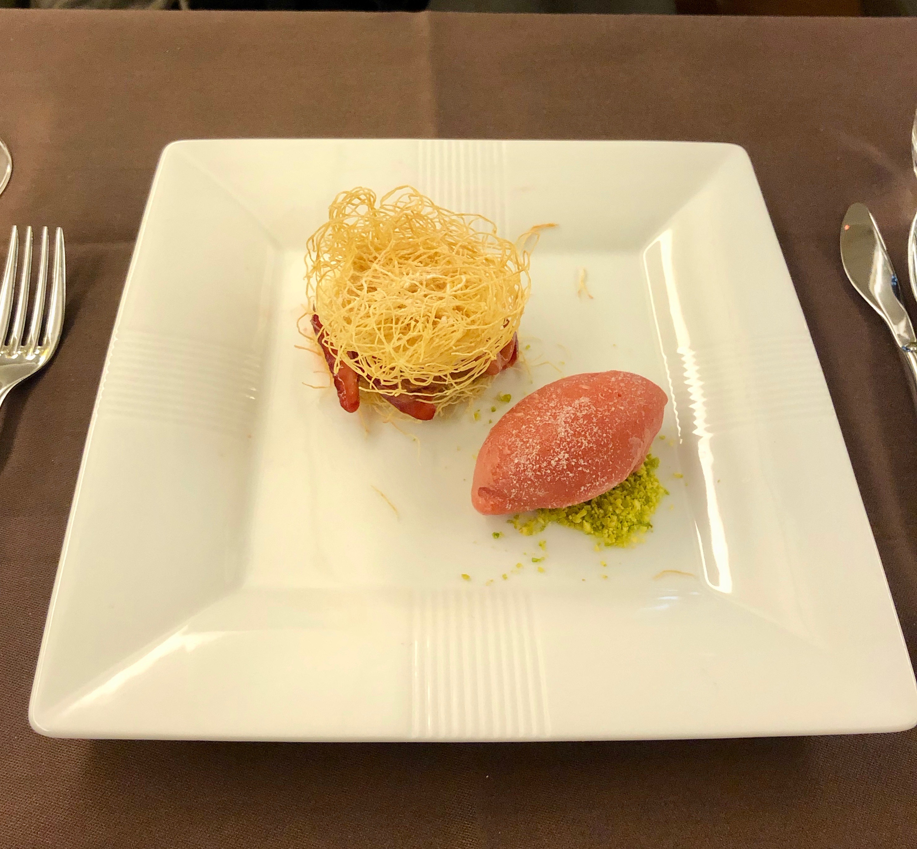 JAL First Class "Kotoka" strawberry mille-feuille
