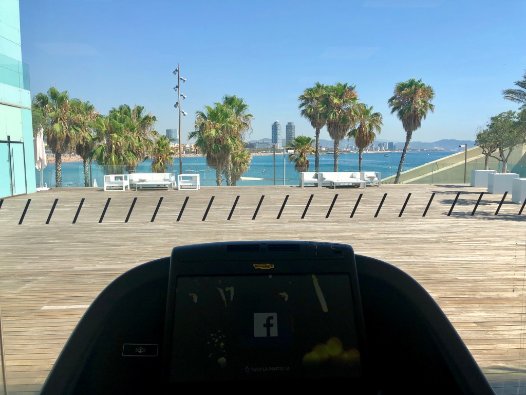 W Barcelona FIT fitness center view from treadmill