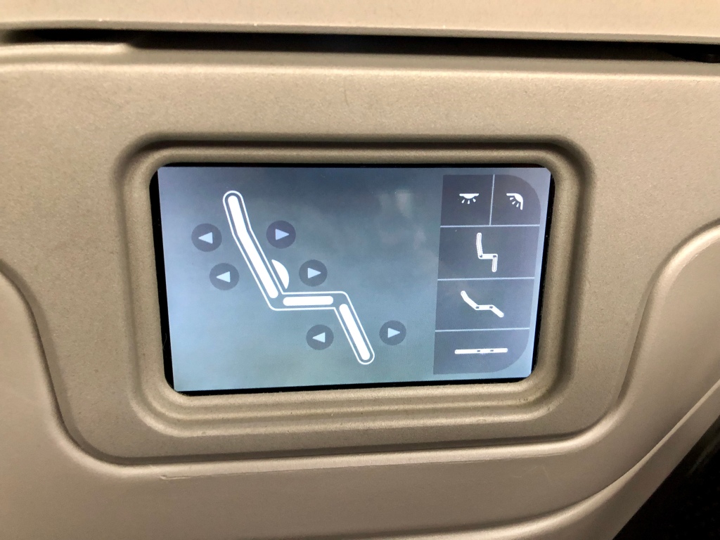 Touchscreen seat controls