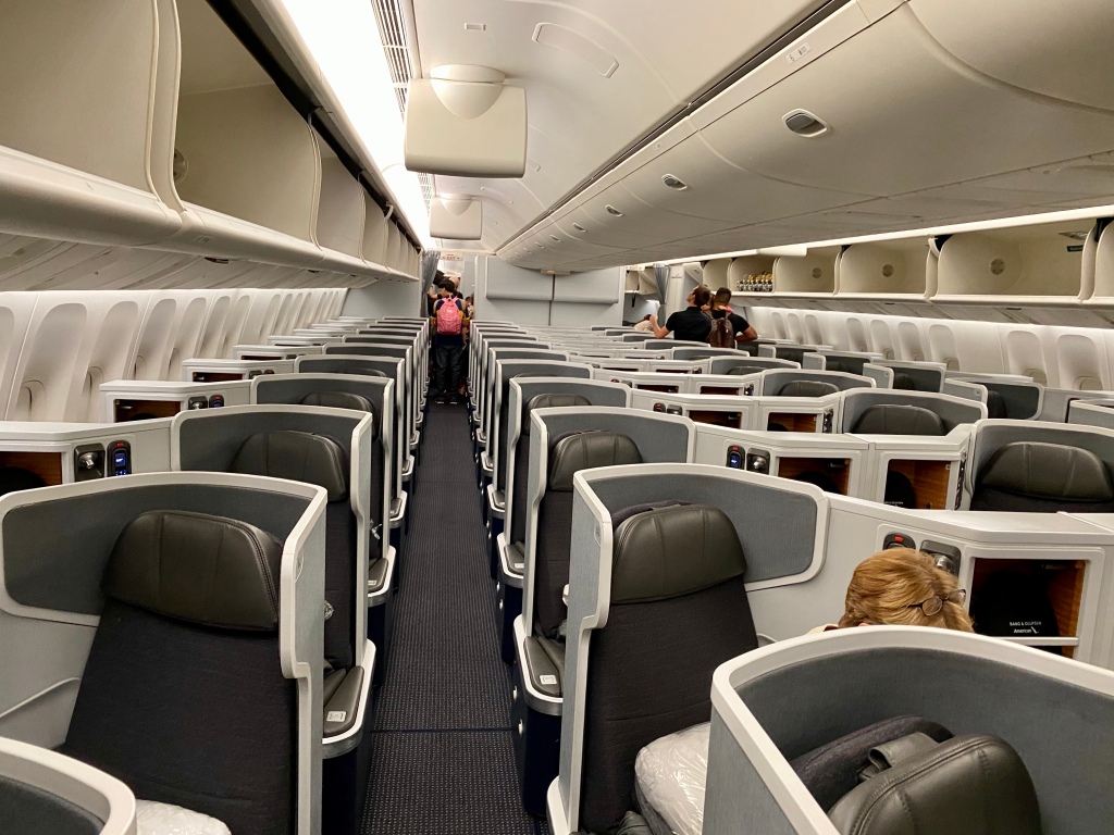 American Airlines 777-300ER business class cabin