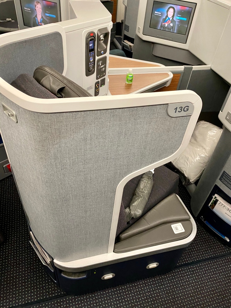 American Airlines 777-300ER business class seat